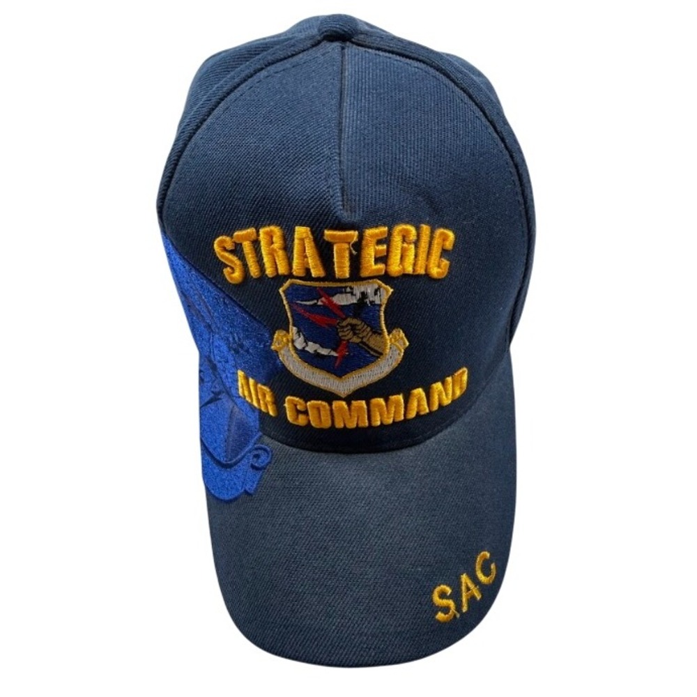 August Sportswear Strategic Air Command SAC Hat Navy Blue Adjustable Military